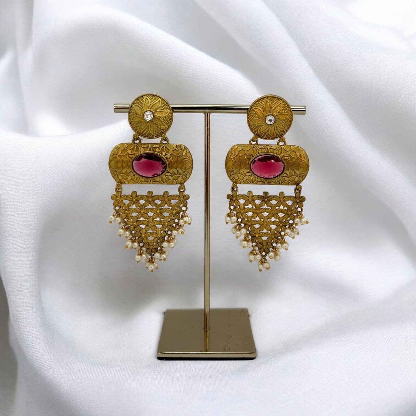 Antique gold stylish earrings
