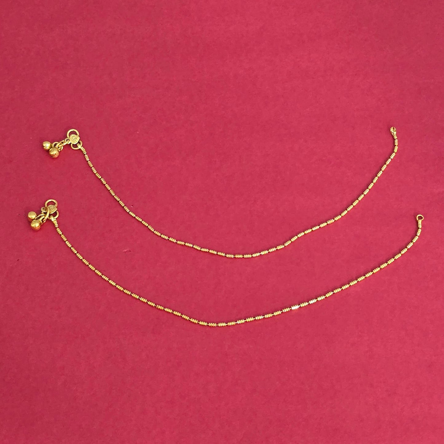 Gold plated classic anklets