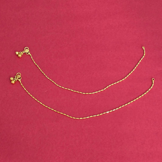 Gold plated classic anklets