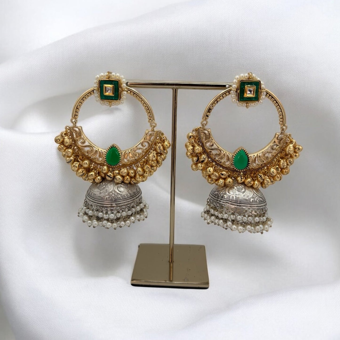 Dual tone jhumkis