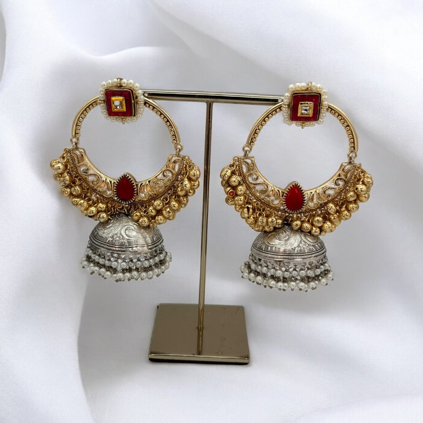 Dual tone jhumkis