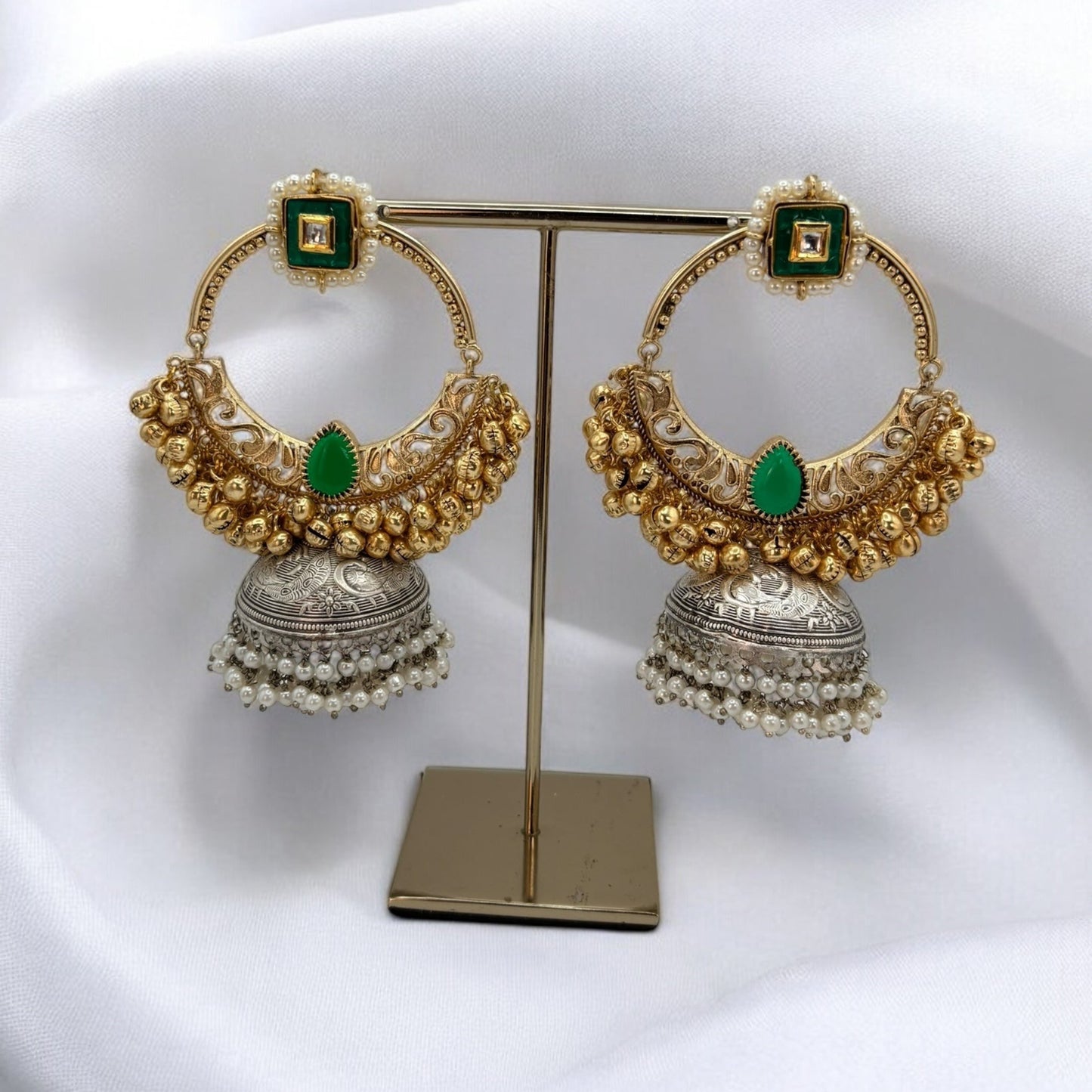 Dual tone jhumkis