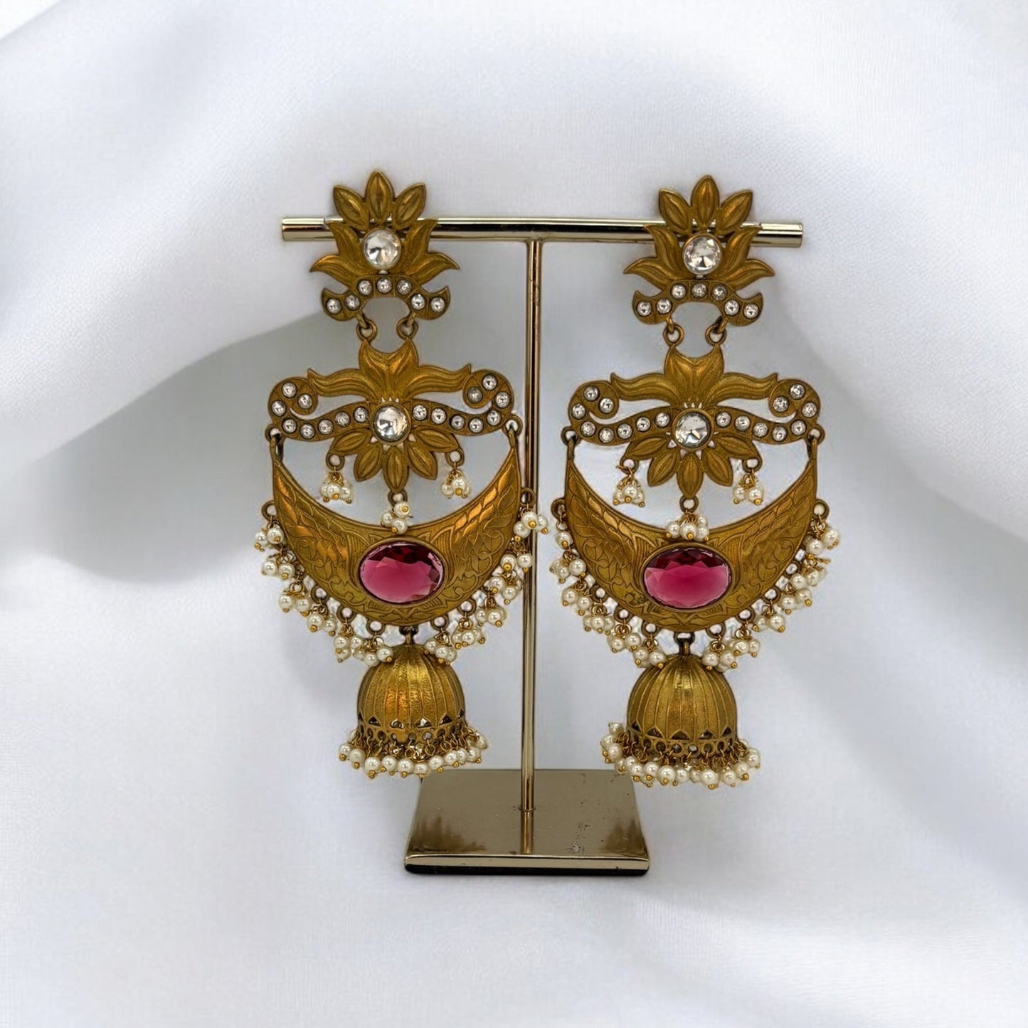 Handmade long fusion earrings