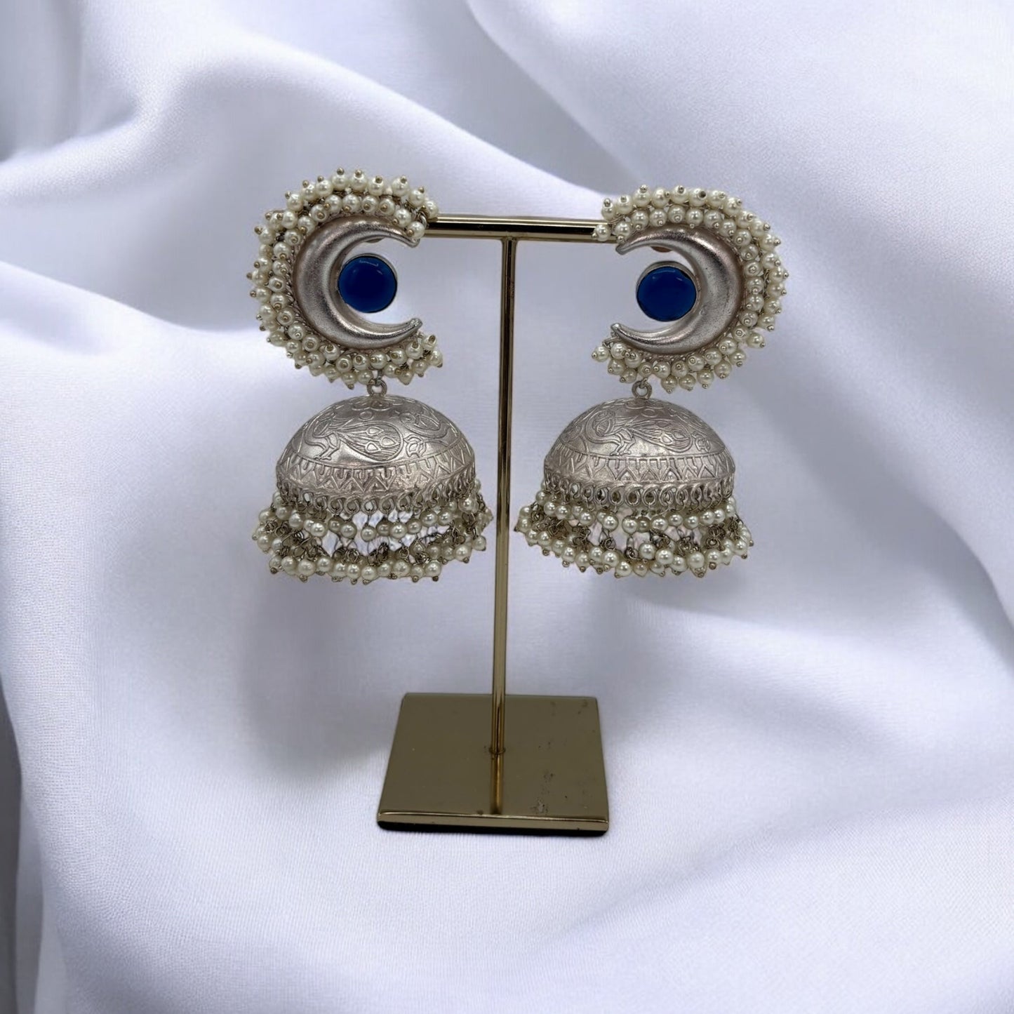 Silver tone earrings