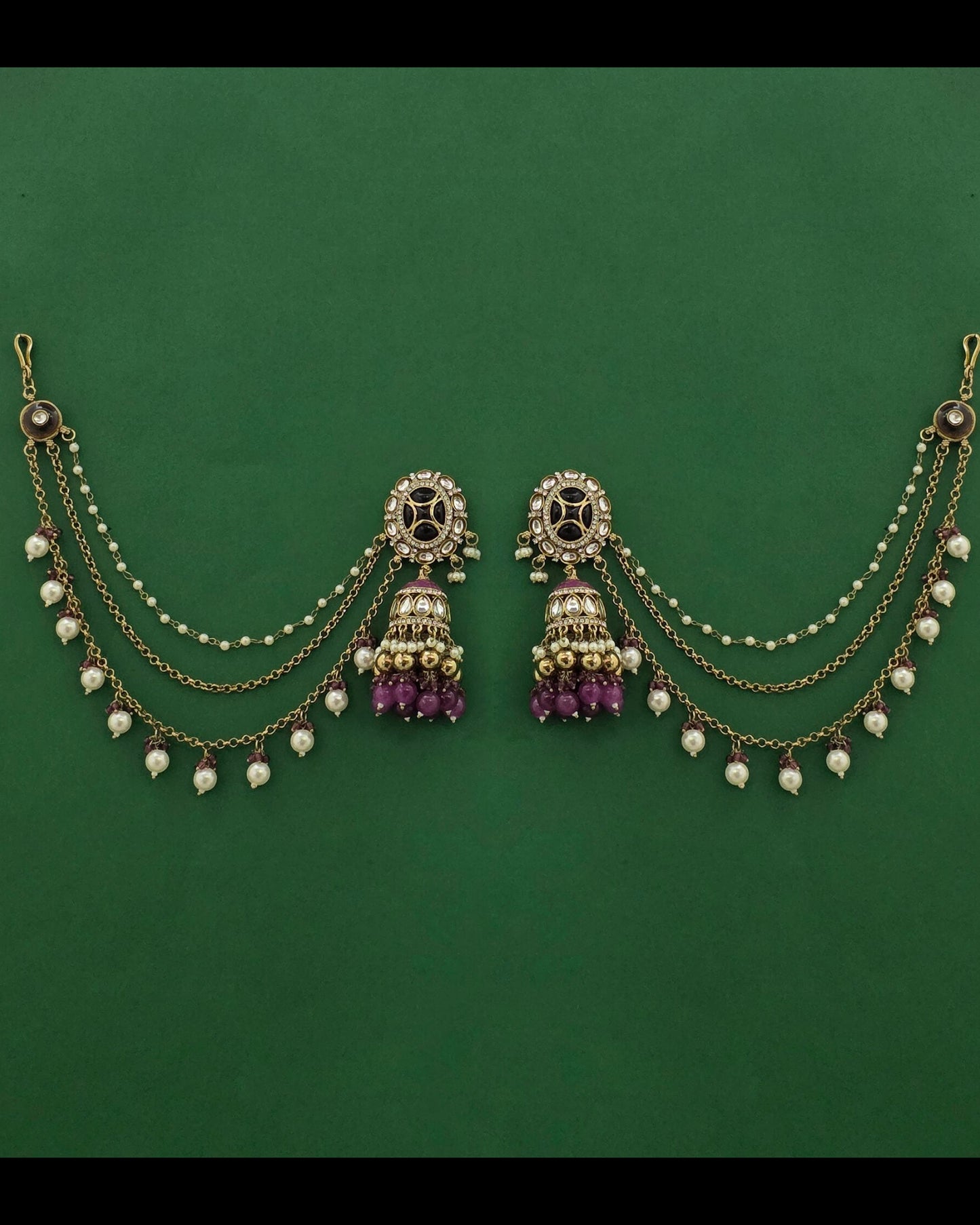 Victorian polish jhumki