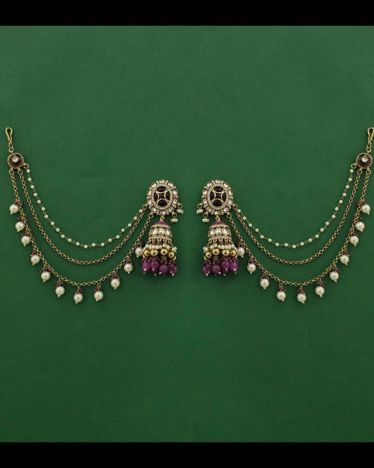 Victorian polish jhumki