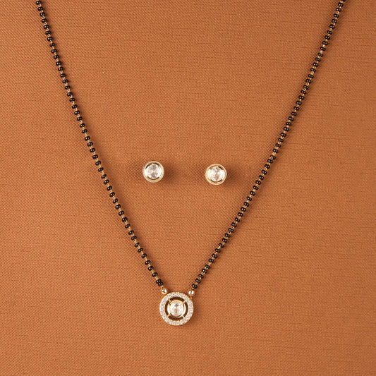 2tone American Diamond mangalsutra