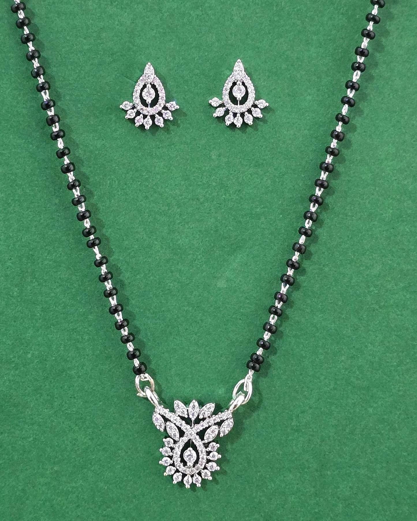 Silver American Diamond mangalsutra