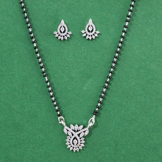 Silver American Diamond mangalsutra