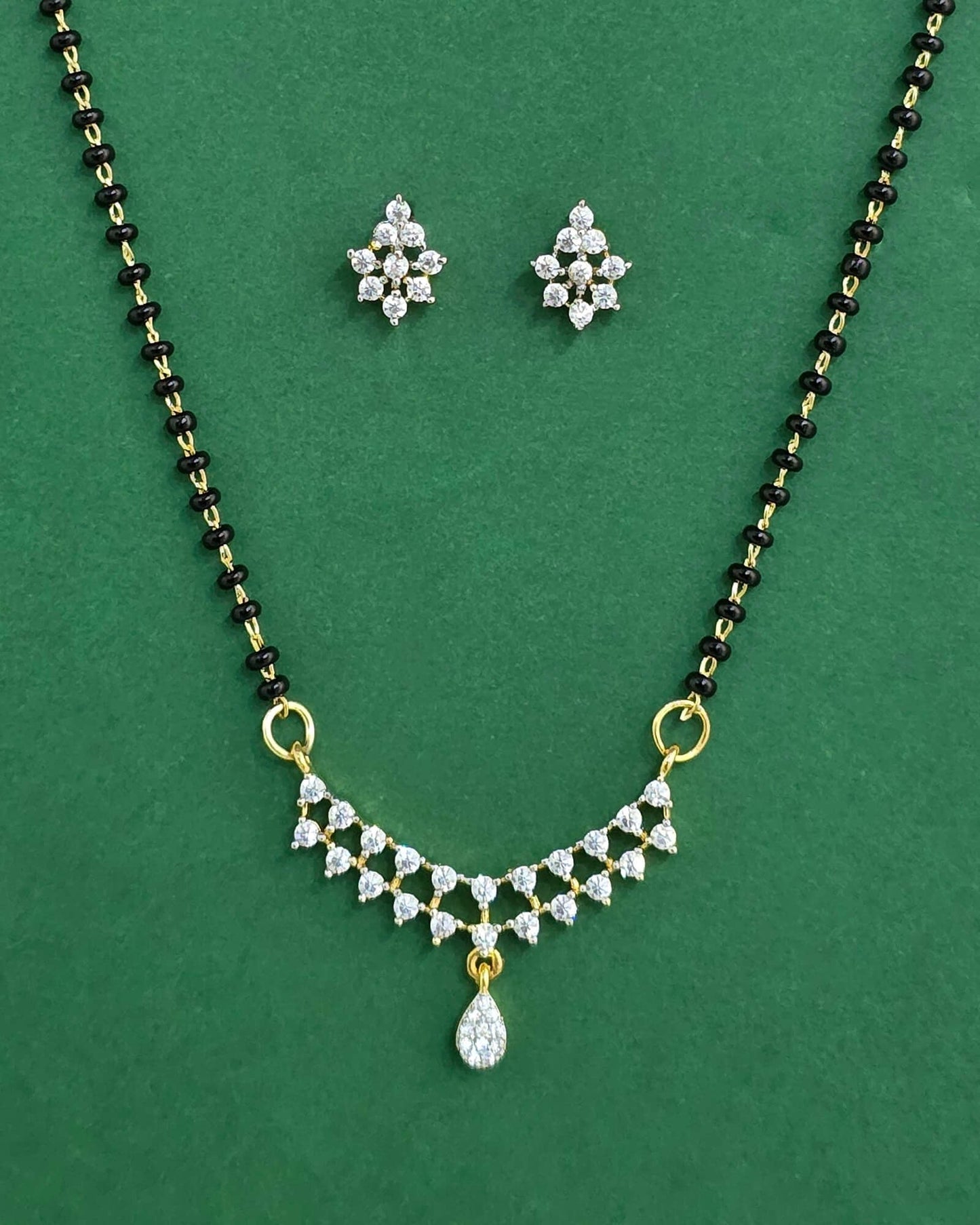 2tone American Diamond mangalsutra