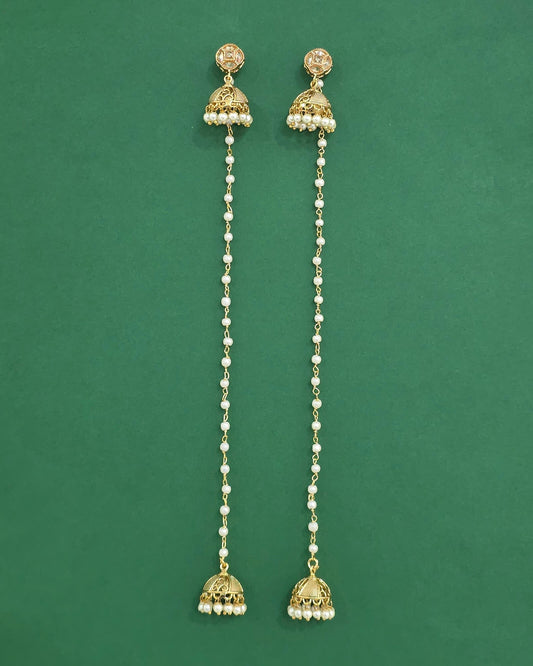 Gold plated small double jhumki