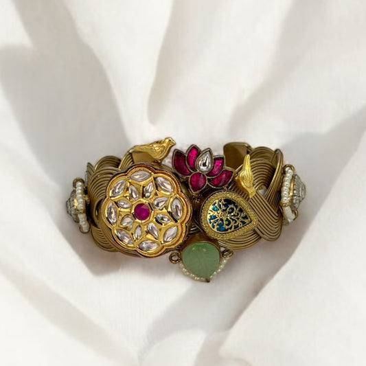 Premium pachi kundan bracelet
