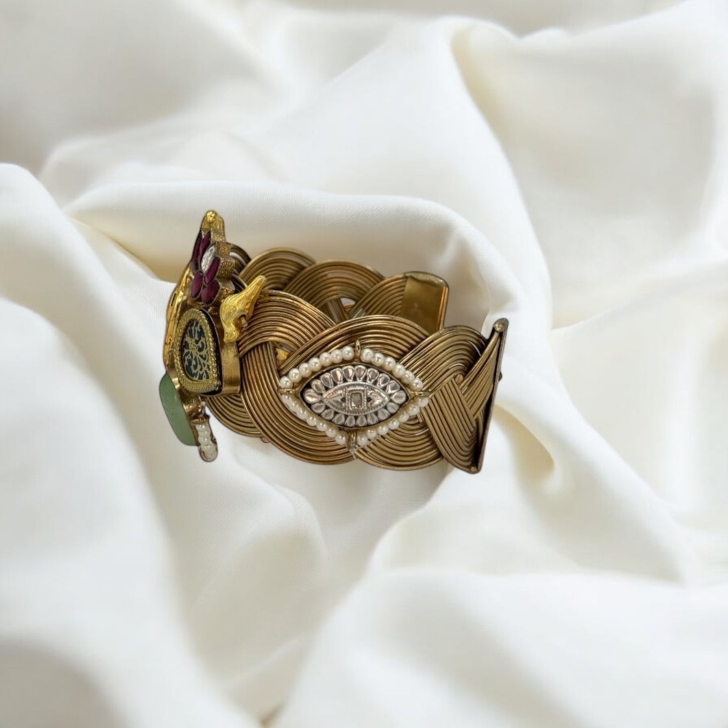 Premium pachi kundan bracelet
