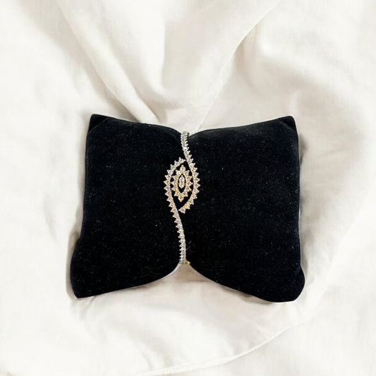 Gold plated and rhodium plated openable bracelet