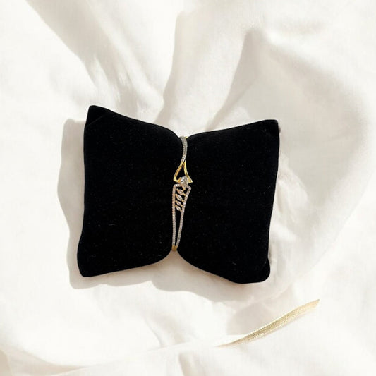 Gold plated AD openable bracelet