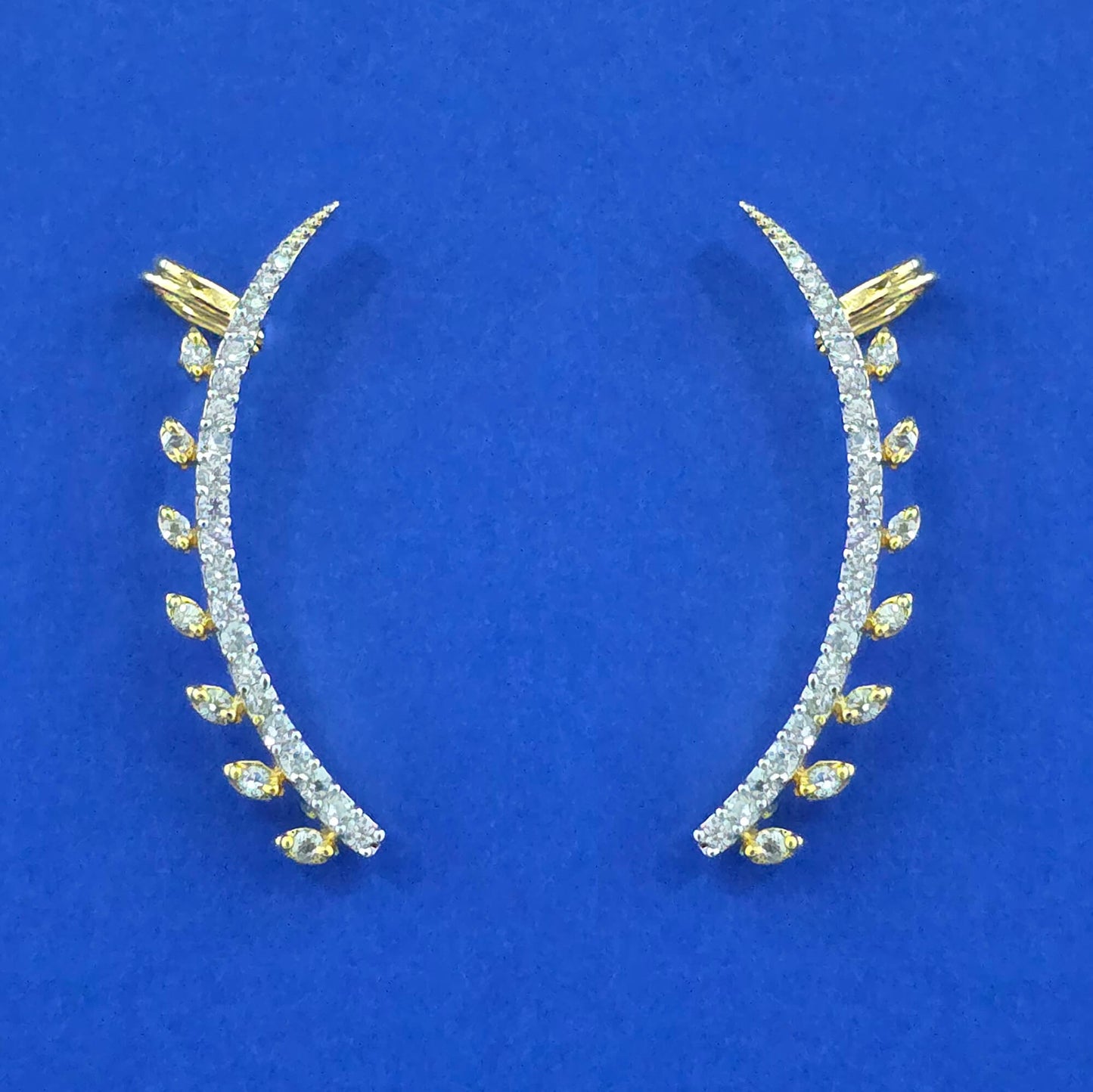 2tone American Diamond ear cuffs