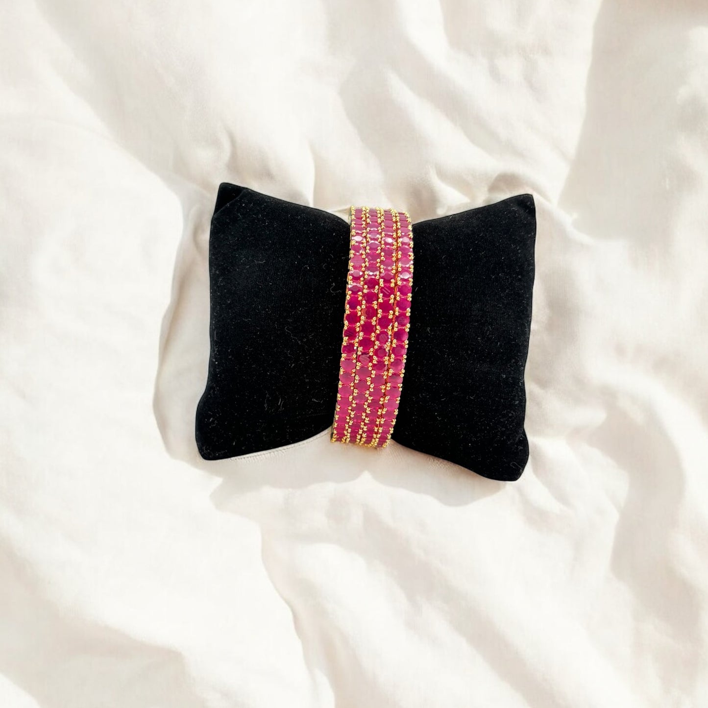 Ruby stones bangles