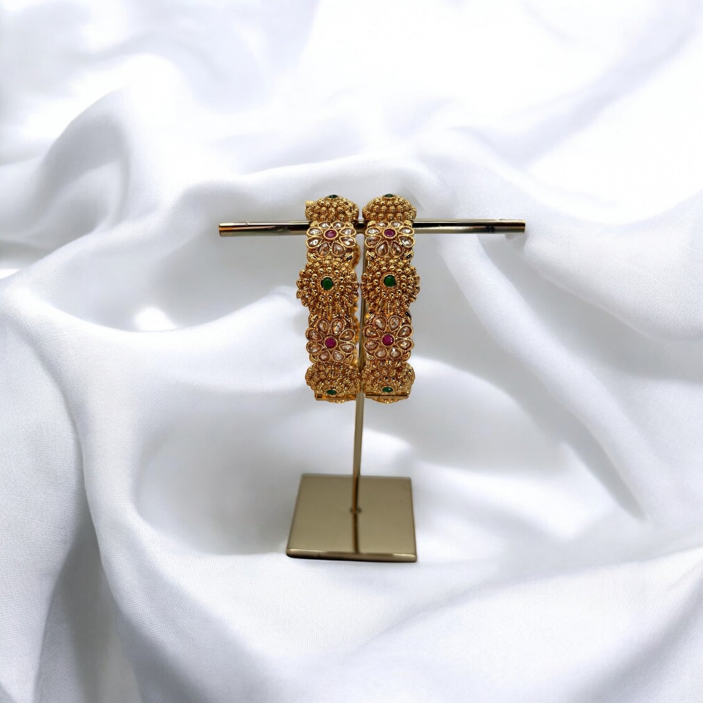 Gold plated polki kadas