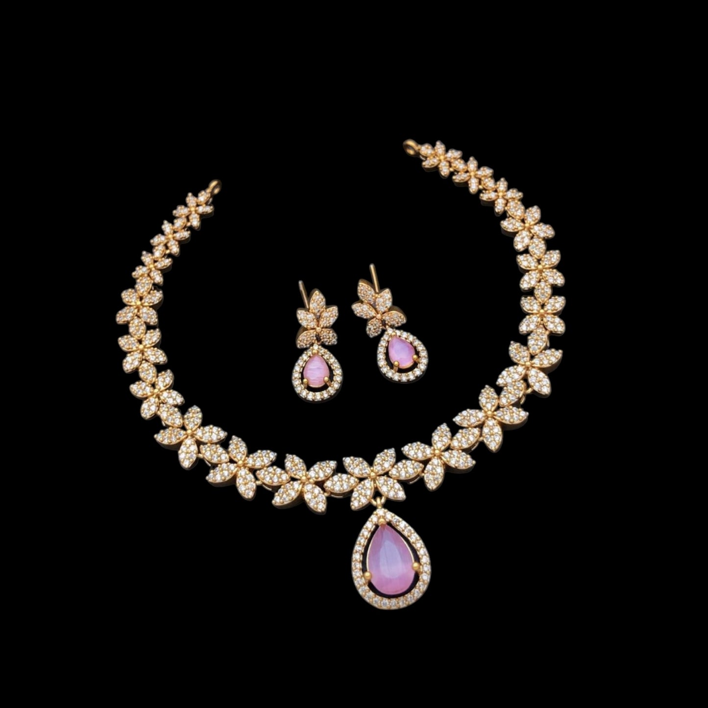 gold plated necklace set