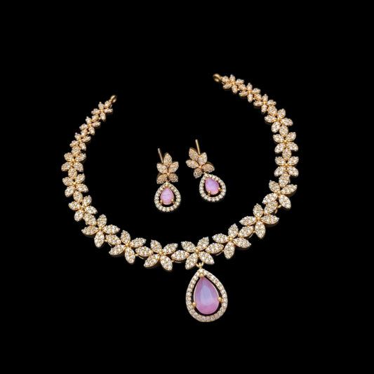 gold plated necklace set