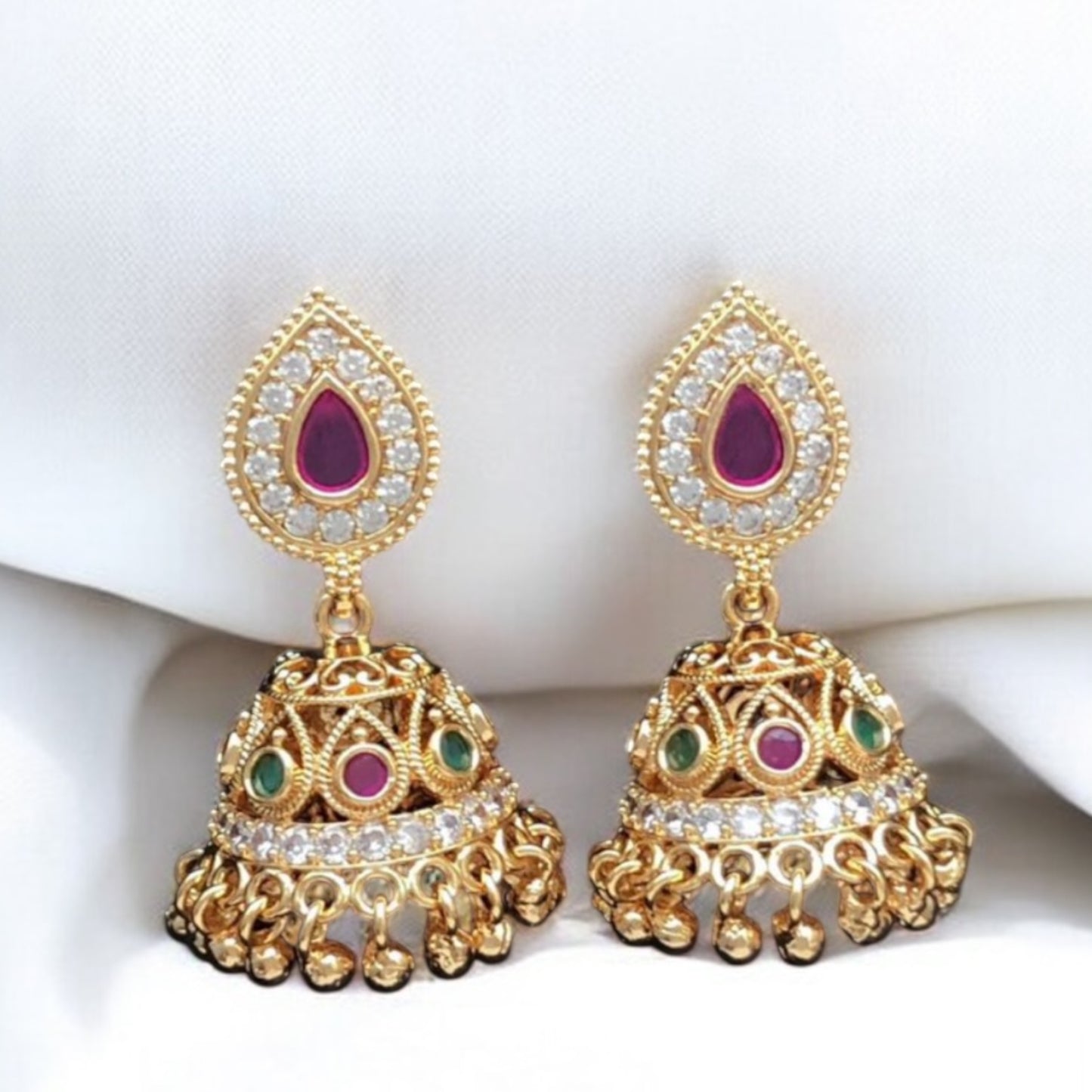 Gold plated jhumki
