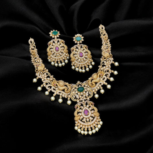 Gold plated necklace set