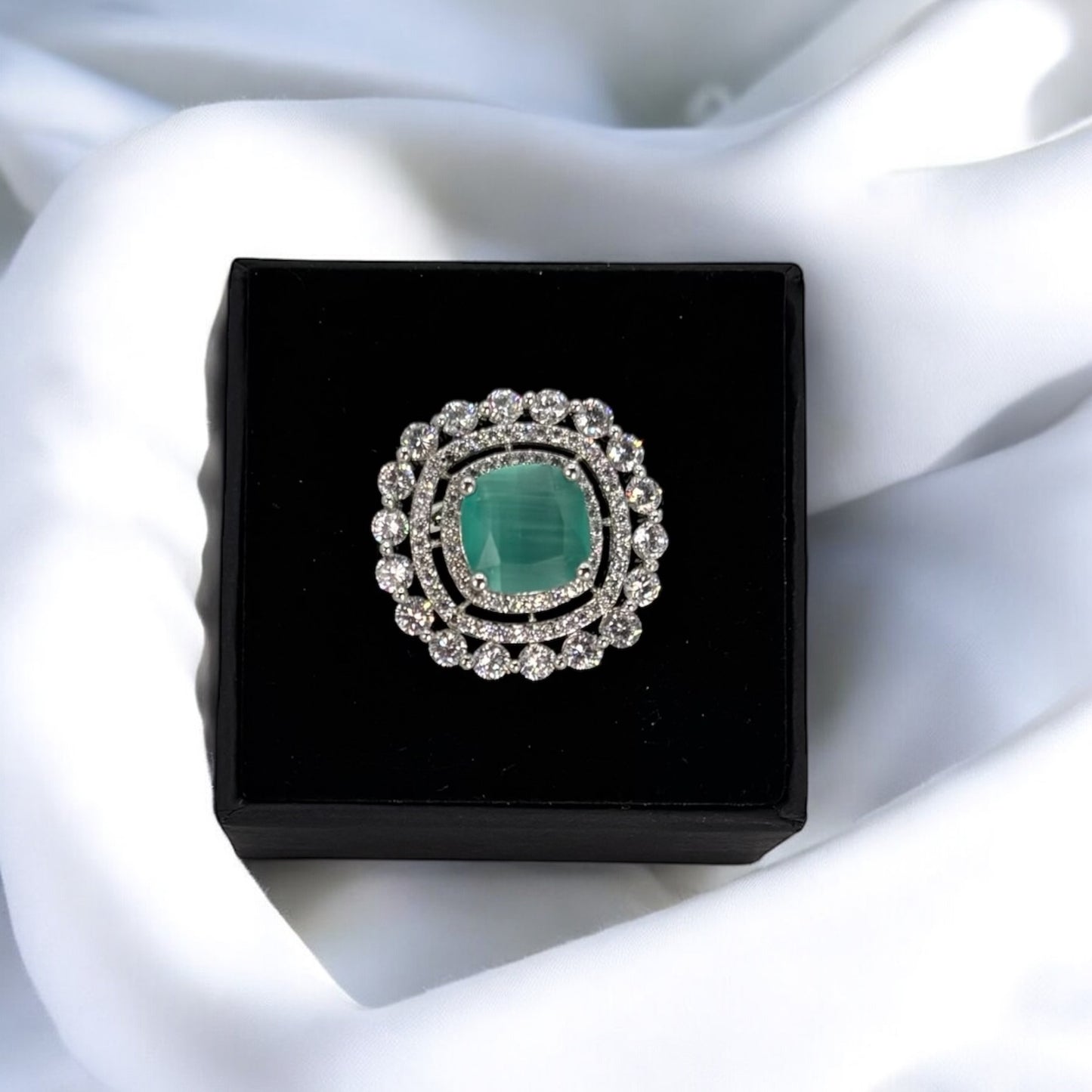 American Diamond adjustable ring