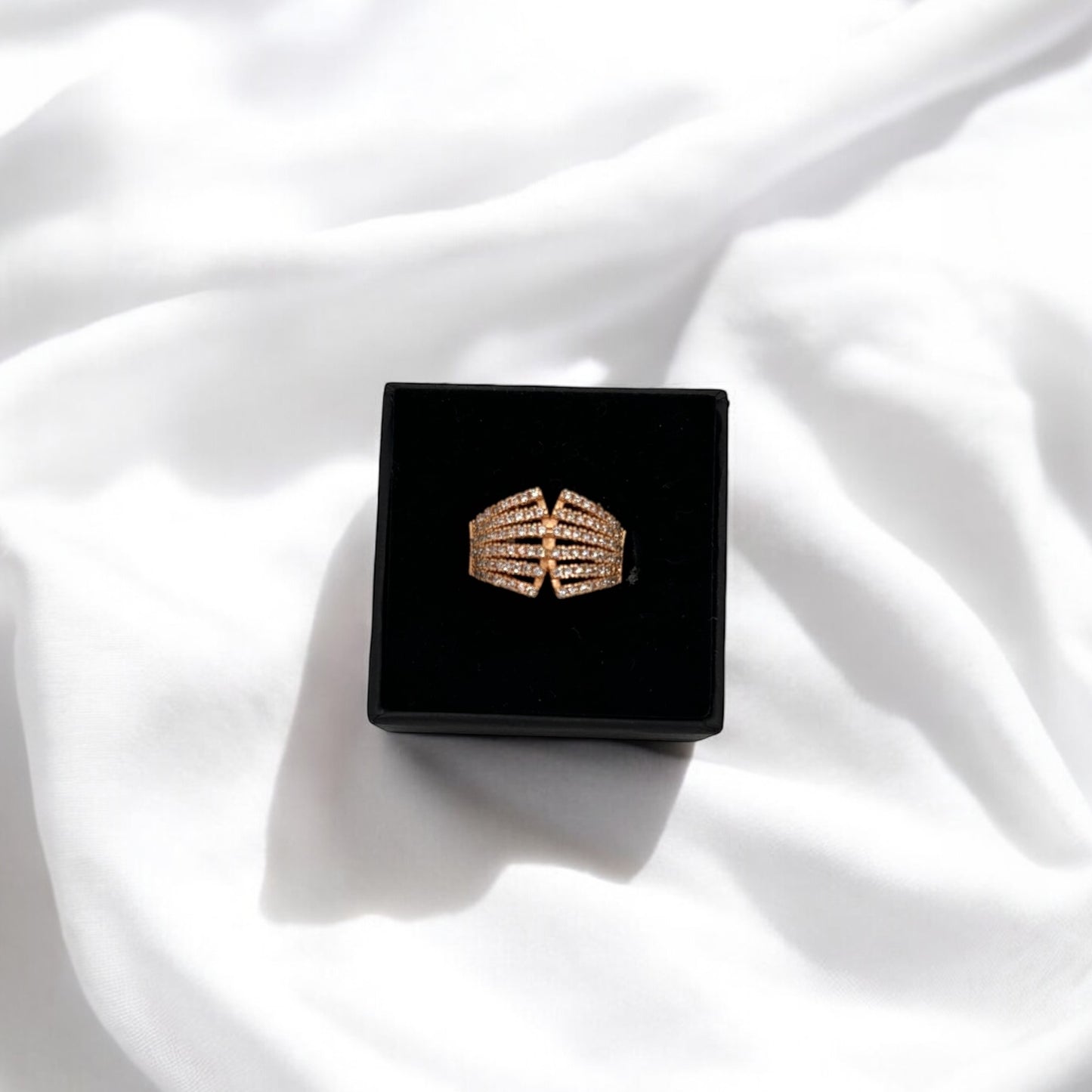 Rose gold AD ring