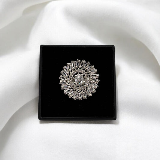 American Diamond adjustable ring