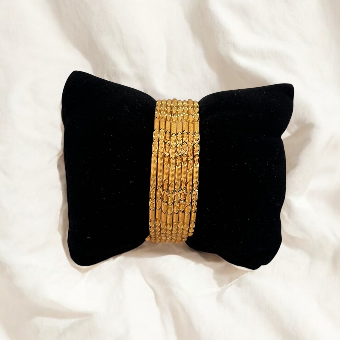 Gold plated bangles