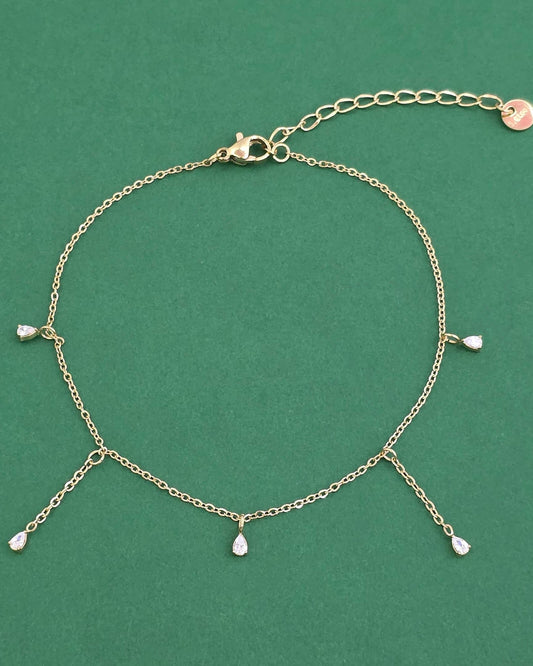 Gold plated western anklet