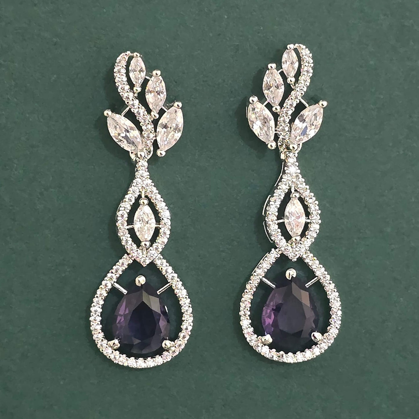 Silver American Diamond earrings