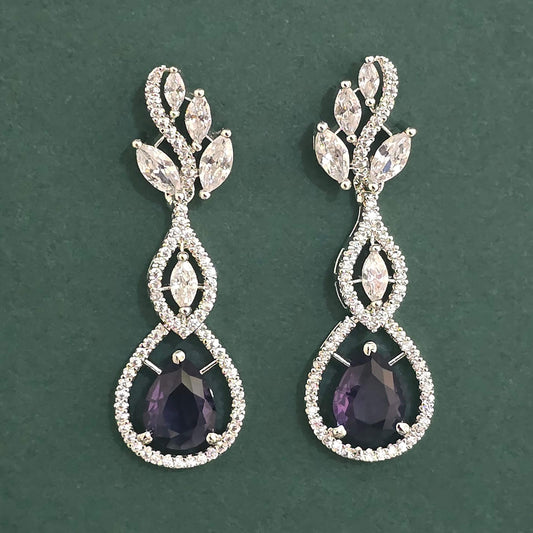 Silver American Diamond earrings