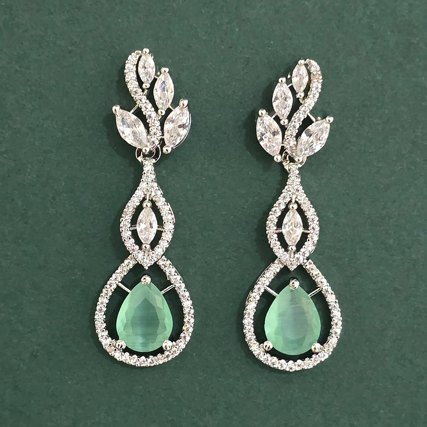 Silver American Diamond earrings