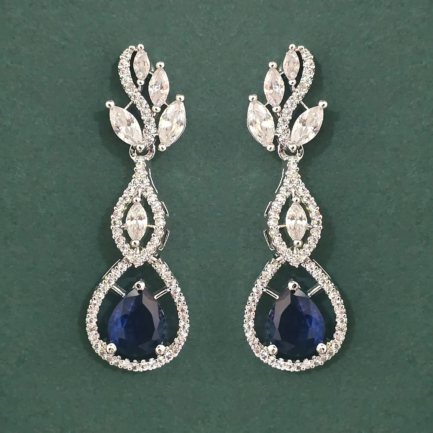 Silver American Diamond earrings