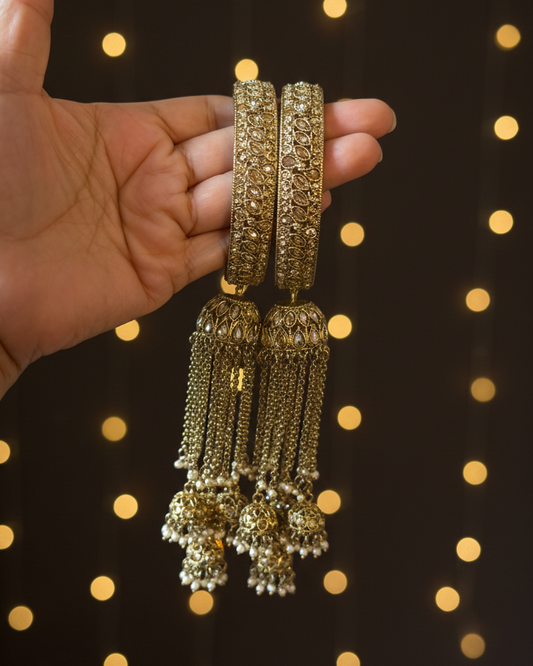 Kashmiri bangles with long ghungroo