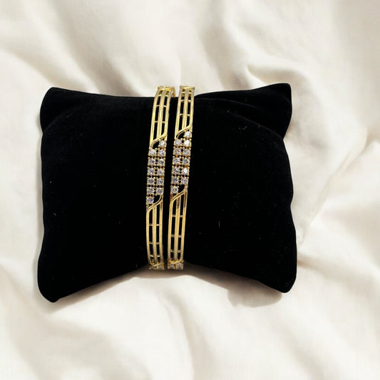 Golden American Diamond bangles