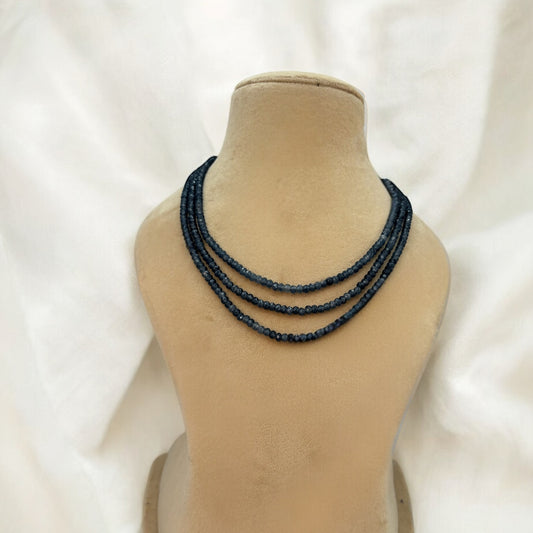 Three layers grey necklace