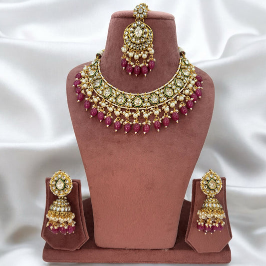 Kundan necklace set