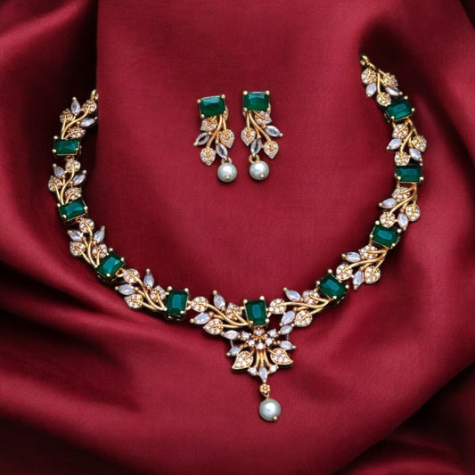 Gold plated necklace set