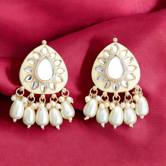 Meenakari earrings with gold plating