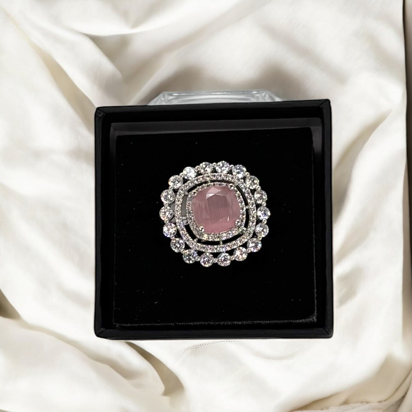 Silver American Diamond ring