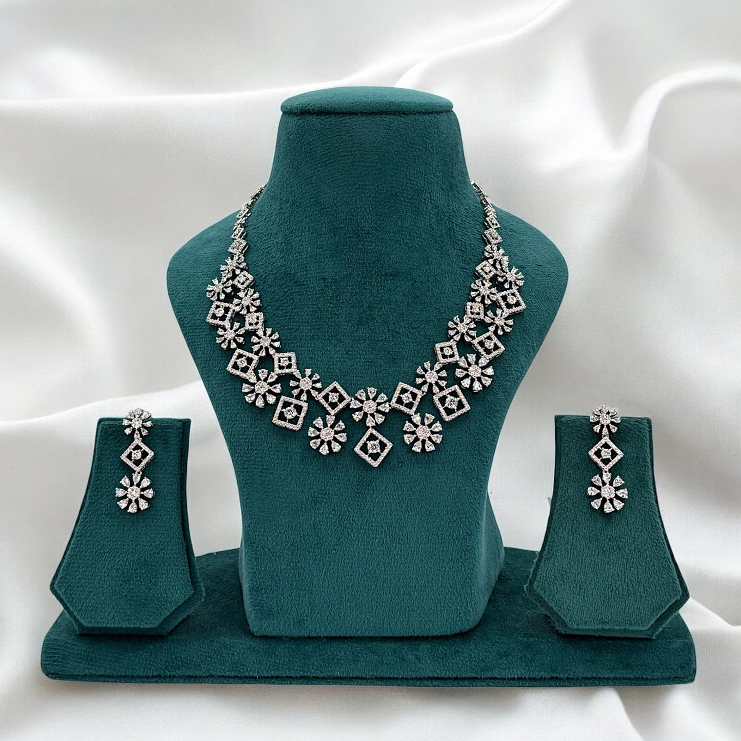 Designer American Diamond necklace set