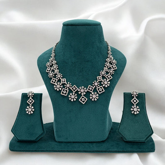 Designer American Diamond necklace set