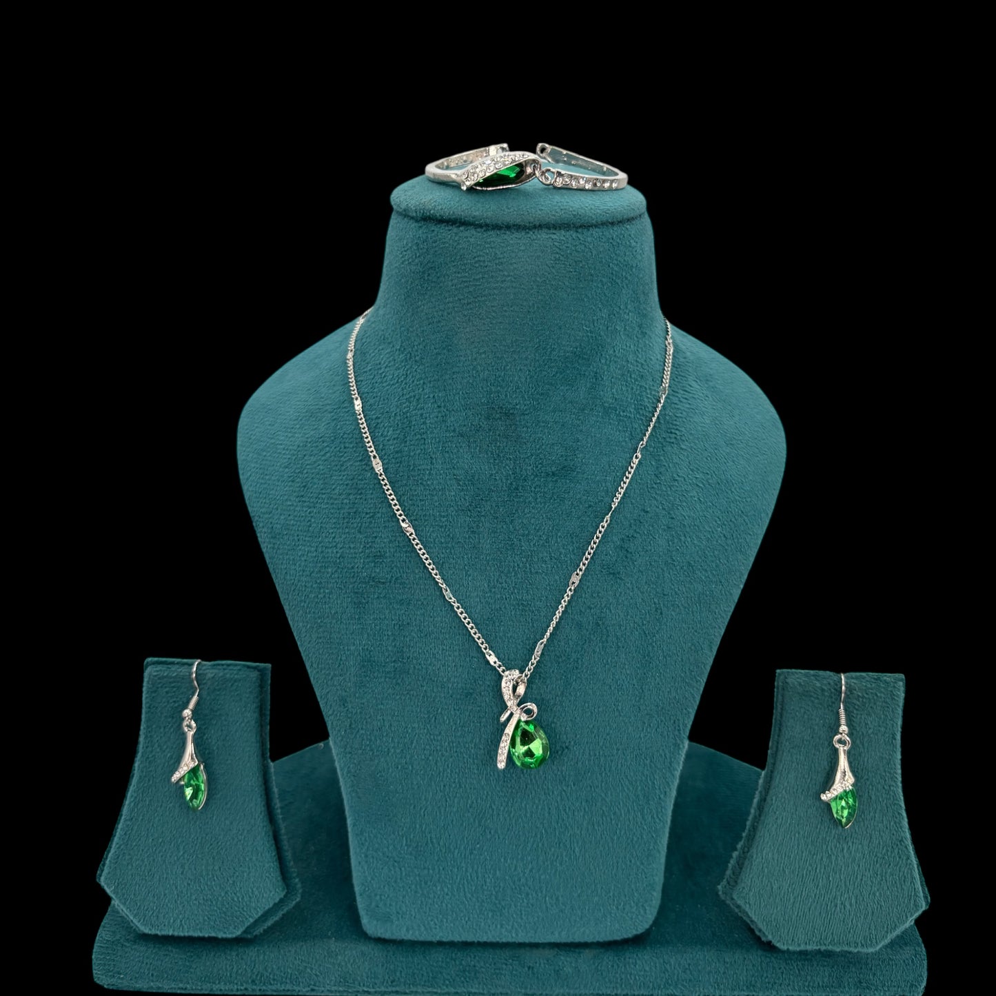 Silver chain pendant combo set