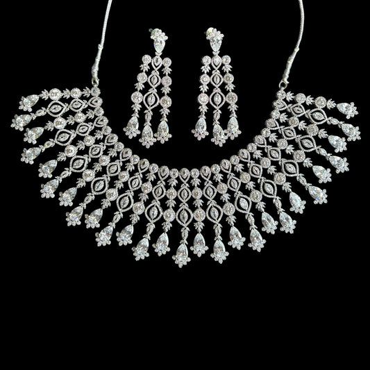 American Diamond Bridal necklace set