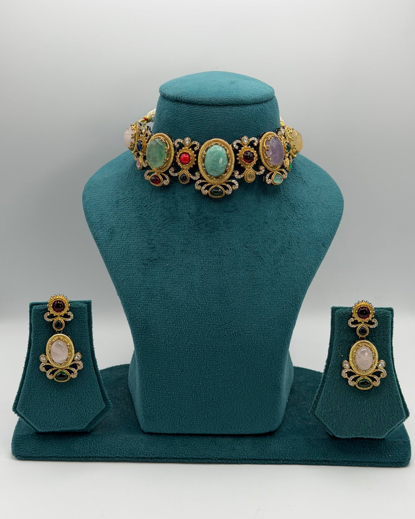 Sabhyasachi inspired multi coloured choker